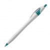 White Teal Lugarno Plastic Pens